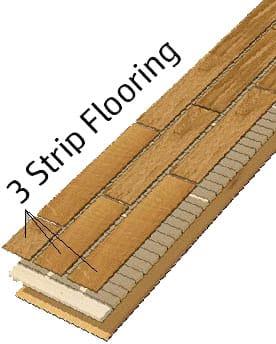 three strip flooring cross section