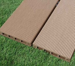 sandy brown wpc hollow decking from japan