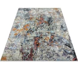 graphic hand knotted rug